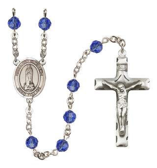 Sterling Silver 6mm Our Lady of Kibeho  Engraved Catholic Rosaries