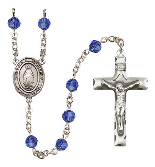 Sterling Silver 6mm Our Lady of Good Help  Engraved Catholic Rosaries