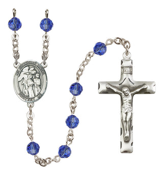 Sterling Silver 6mm Guardian Angel w/Children  Engraved Catholic Rosaries