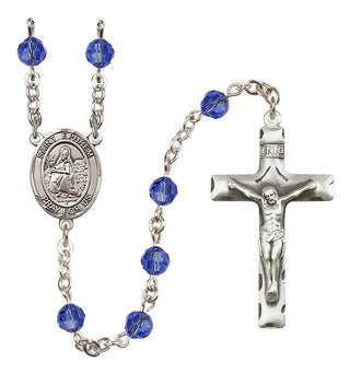 Sterling Silver 6mm Saint Ephrem  Engraved Catholic Rosaries