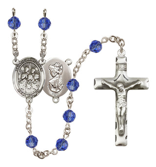 Sterling Silver 6mm Saint Christopher / Choir Rosary