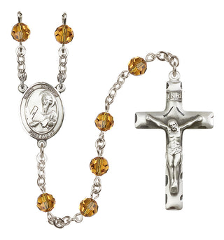 Sterling Silver 6mm Saint Andrew the Apostle  Engraved Catholic Rosaries
