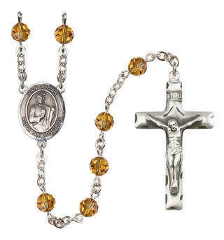 Sterling Silver 6mm San Judas  Engraved Catholic Rosaries