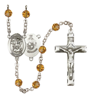 Sterling Silver 6mm Saint Michael / Marines Rosary