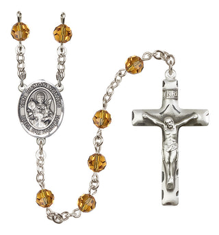 Sterling Silver 6mm San Ramon Nonato  Engraved Catholic Rosaries