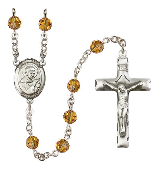 Sterling Silver 6mm Saint Robert Bellarmine  Engraved Catholic Rosaries