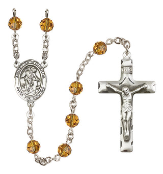 Sterling Silver 6mm Angel de la Guardia  Engraved Catholic Rosaries