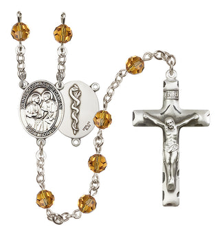 Sterling Silver 6mm Saints Cosmas & Damian / Doctors Rosary