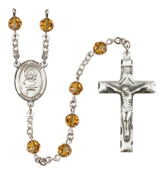 Sterling Silver 6mm Saint Lillian  Engraved Catholic Rosaries