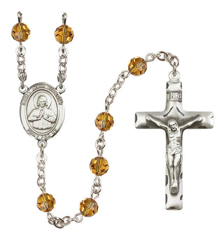 Sterling Silver 6mm Saint John Vianney  Engraved Catholic Rosaries