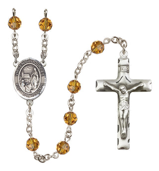 Sterling Silver 6mm Virgen de Lourdes  Engraved Catholic Rosaries