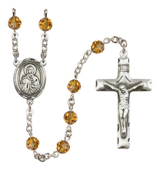Sterling Silver 6mm Saint Marina  Engraved Catholic Rosaries