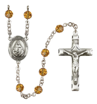 Sterling Silver 6mm Saint Theodora  Engraved Catholic Rosaries