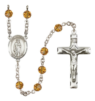 Sterling Silver 6mm Saint Nathanael  Engraved Catholic Rosaries