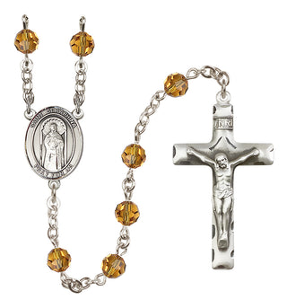 Sterling Silver 6mm Saint Seraphina  Engraved Catholic Rosaries