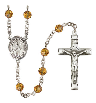 Sterling Silver 6mm Saint Anthony Mary Claret  Engraved Catholic Rosaries