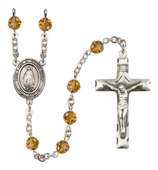 Sterling Silver 6mm Our Lady of Good Help  Engraved Catholic Rosaries
