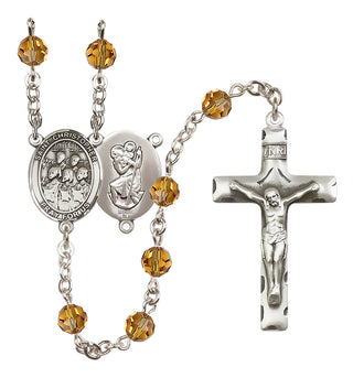 Sterling Silver 6mm Saint Christopher / Choir Rosary