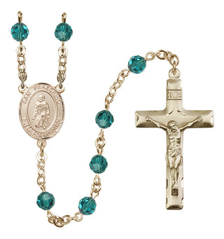 14 Karat Gold-Filled 6mm Austrian Crystal San Peregrino Rosary in Zircon