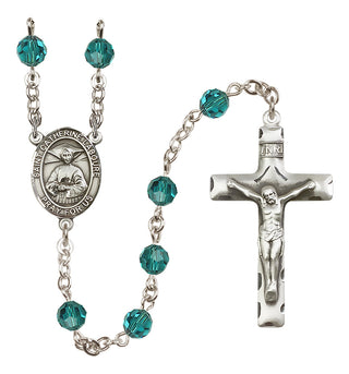 Sterling Silver 6mm Saint Catherine Laboure  Engraved Catholic Rosaries