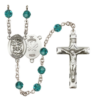 Sterling Silver 6mm Saint Michael / Nat'l Guard Rosary