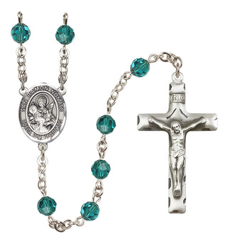 Sterling Silver 6mm Austrian Crystal San Ramon Nonato Rosary in Zircon