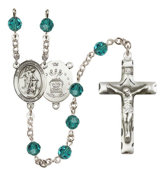Sterling Silver 6mm Guardian Angel / Air Force Rosary