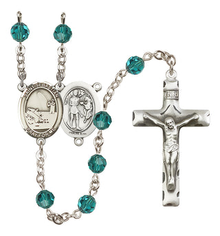 Sterling Silver 6mm Saint Sebastian / Fishing Rosary