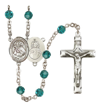 Sterling Silver 6mm Our Lady of Mount Carmel Rosary