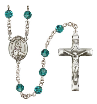 Sterling Silver 6mm Saint Rachel  Engraved Catholic Rosaries