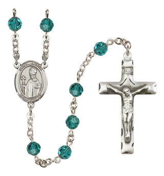 Sterling Silver 6mm Saint Austin  Engraved Catholic Rosaries