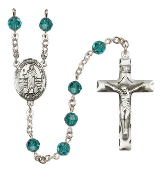 Sterling Silver 6mm Saint Bernadine of Sienna  Engraved Catholic Rosaries