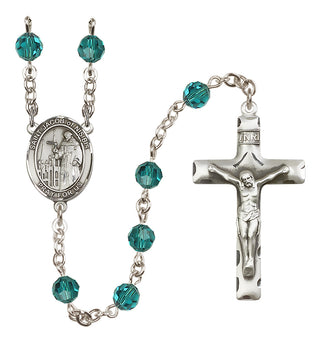 Sterling Silver 6mm Saint Jacob of Nisibis  Engraved Catholic Rosaries