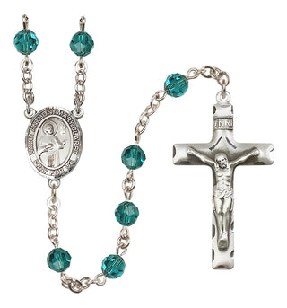 Sterling Silver 6mm Saint Anthony Mary Claret  Engraved Catholic Rosaries