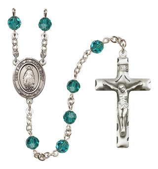 Sterling Silver 6mm Our Lady of Good Help  Engraved Catholic Rosaries