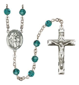 Sterling Silver 6mm Guardian Angel w/Children  Engraved Catholic Rosaries