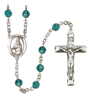 Sterling Silver 6mm Saint Emma Uffing  Engraved Catholic Rosaries