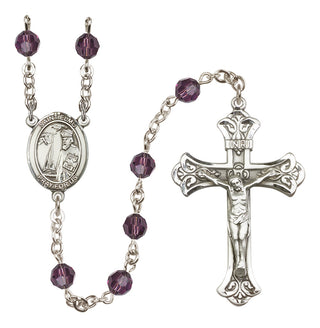 Sterling Silver 6mm Saint Elmo  Engraved Catholic Rosaries
