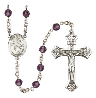 Sterling Silver 6mm Saint Matthew the Apostle  Engraved Catholic Rosaries