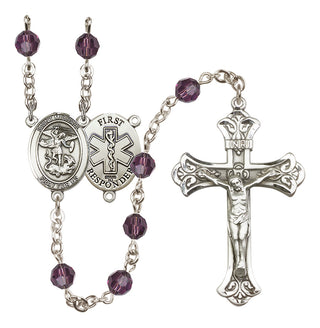 Sterling Silver 6mm Saint Michael/1St Responder Rosary
