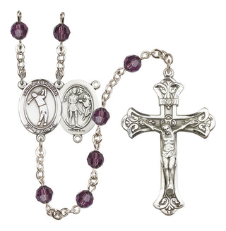 Sterling Silver 6mm Saint Sebastian/Golf Rosary