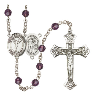 Sterling Silver 6mm Saint Sebastian/Cheerleading Rosary
