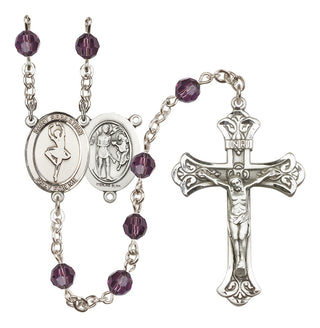Sterling Silver 6mm Saint Sebastian/Dance Rosary