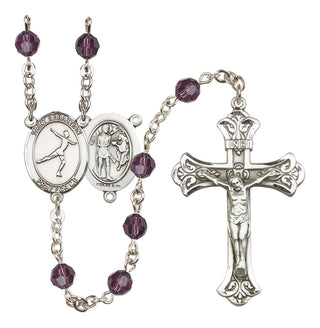 Sterling Silver 6mm Saint Sebastian/Figure Skating Rosary