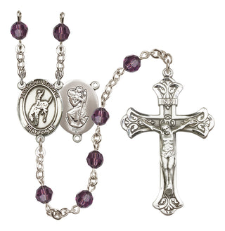 Sterling Silver 6mm Saint Christopher / Rodeo Rosary