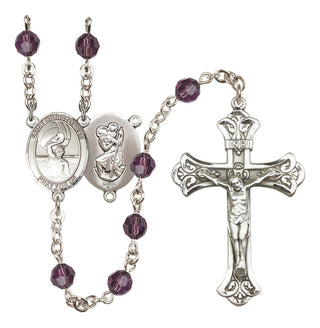 Sterling Silver 6mm Saint Christopher/Water Polo Men Rosary