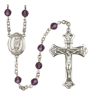 Sterling Silver 6mm Saint Victor of Marseilles  Engraved Catholic Rosaries