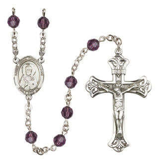 Sterling Silver 6mm Saint John Chrysostom  Engraved Catholic Rosaries