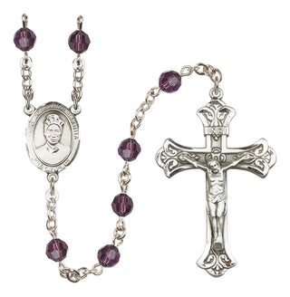 Sterling Silver 6mm Saint Josephine Bakhita  Engraved Catholic Rosaries