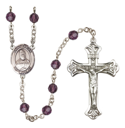 Sterling Silver 6mm St. Fabian Rosary | Engravable